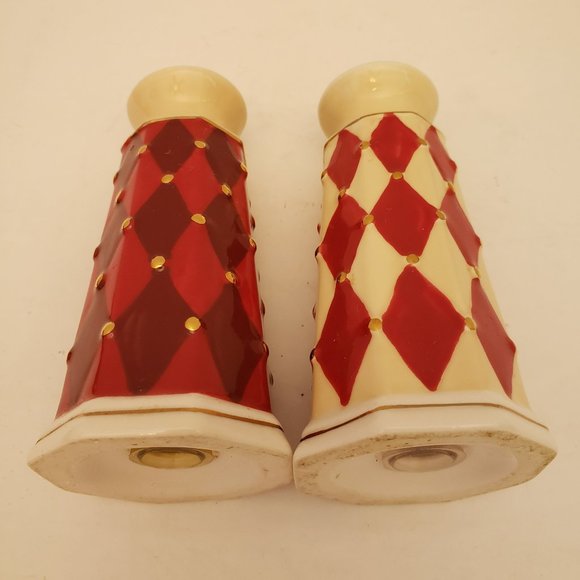 Harlequin Diamond Design Salt and Pepper Shakers - Picture 5 of 6